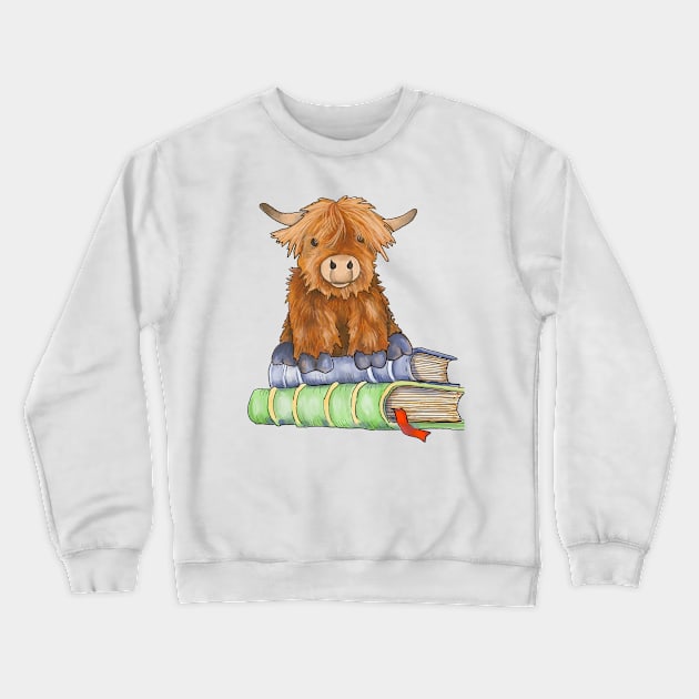 Huggy Harry Loves Books Crewneck Sweatshirt by Julie Townsend Studio